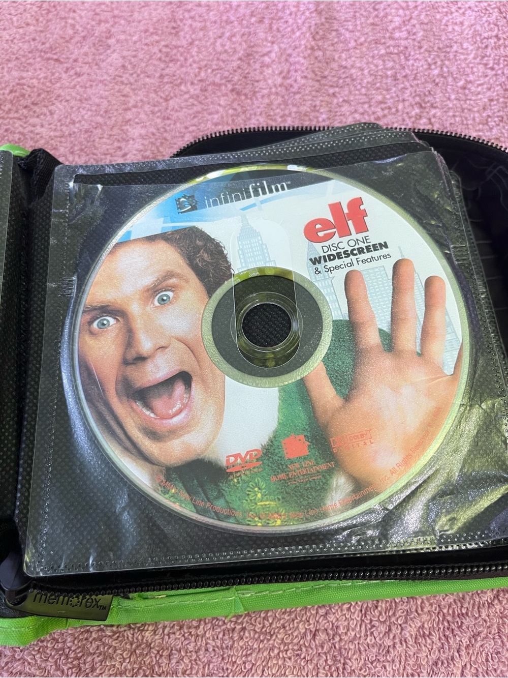 ELF DVD Disc with Red and Green Artwork